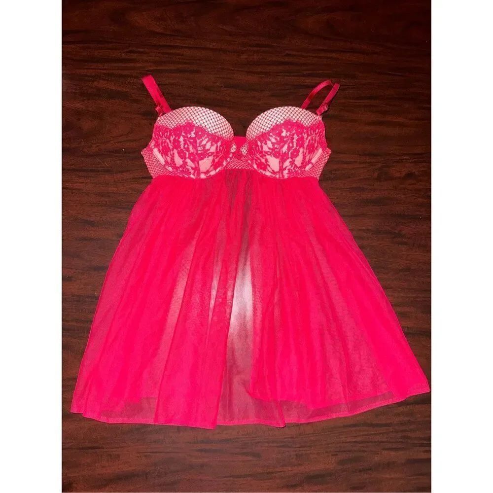 Victoria’s Secret Push Up Baby Doll Lingerie Size 34B